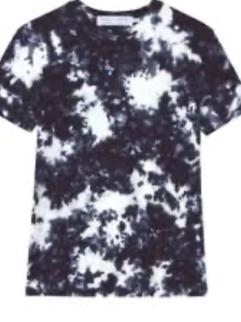 Proenza Schouler White Label Black and White Tie-Dye Short Sleeve Tee small